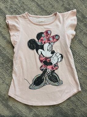 Disney Pink Minnie Mouse Floral Graphic Tee
